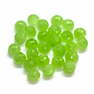 Бусины рондели 2.5*3.2мм, зеленый матовый прозрачный